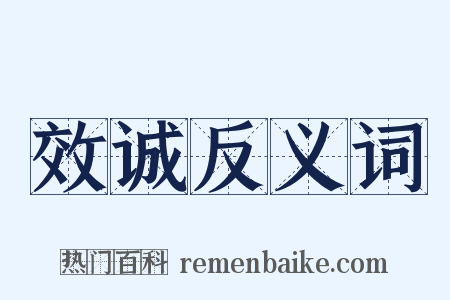 效诚反义词是什么意思的图片